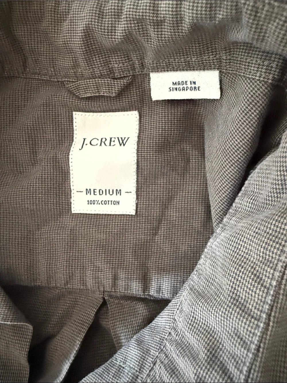 J. Crew Men’s Slate Gray Long-Sleeve Button-Down Shirt